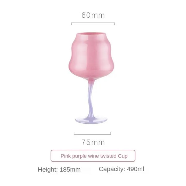 490 ml rödvinsglas retrokristall vincocktailbägare för att dricka fruktjuice och mjölk teparty Barware Dryckesartiklar Presenter 07 7.5x6x18.5cm