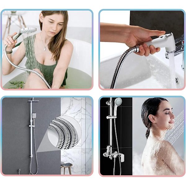 Mzd Rostfritt Stål Dusch Vattenslang Förlängning Vvsrör Dragning Rör Handhållet Huvud Flexibel Vvs Anti Universale 1.5m shower pipe