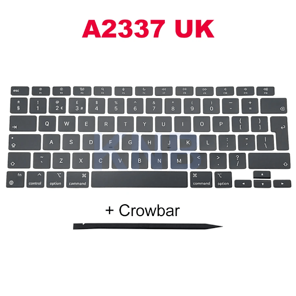 Uudet Brittiläiset Näppäimistönäppäimet Macbook Prolle A1706 A1990 A2141 A2251 A2289 A2179 A2337 A2338 A24. A2485 A2681 A2780 Uk Keycap. A1708 UK