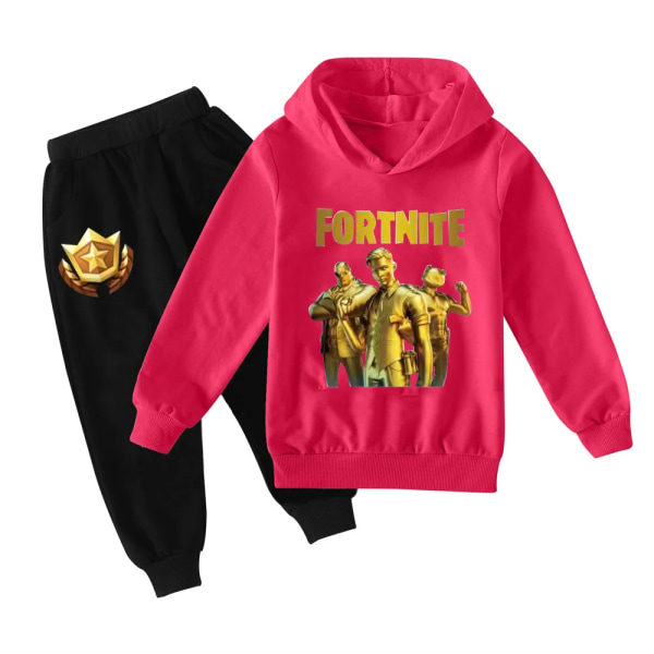 Battle Royale Kläder Kostym Barn Pullover Luvtröja Träningsoverall Spel Anime Pojkar Tjej Kläder Höst Barn Luvtröjor Byxor Kostym Gold 170cm