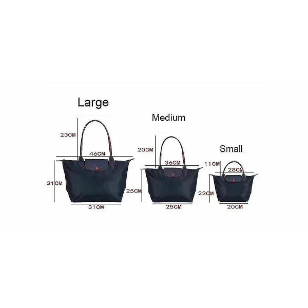 Nya Longchamp Le Pliage-väskor för kvinnor Z X Mörkröd Mörkröd M