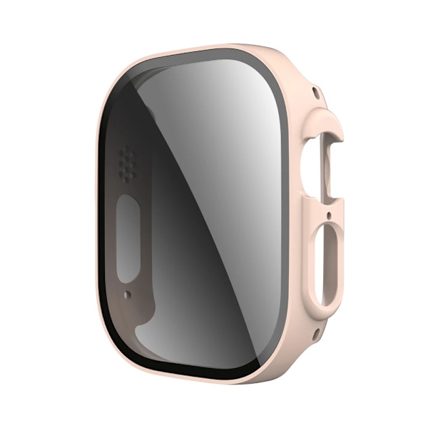 Anti-Spy-lasi Apple Watch Ultra 2:lle 49 mm, Fall 40 44 mm 45 mm, Private HD -näytönsuoja Bumper iWatch 9 8 7 Se 6 karkaistu kalvo. Light pink 49mm-Ultra 2 1