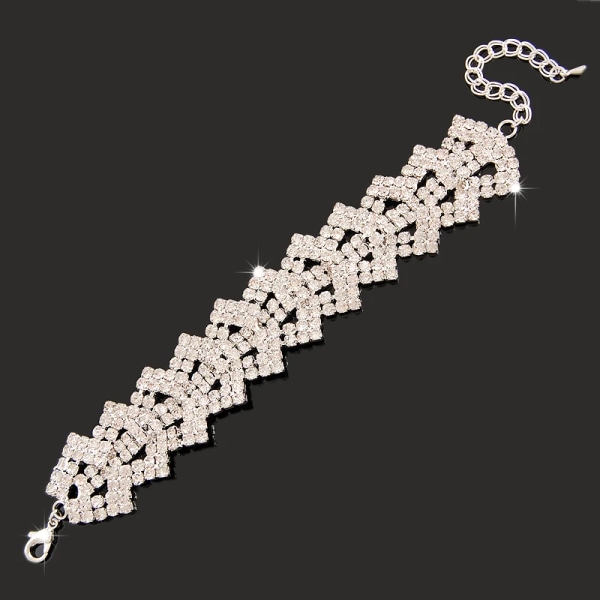 Nya Fashion Charm Armband 925 Silver AAAAA Zircon Crystal Kvinnor Armband Bröllop Förlovning Lyx Smycken 1