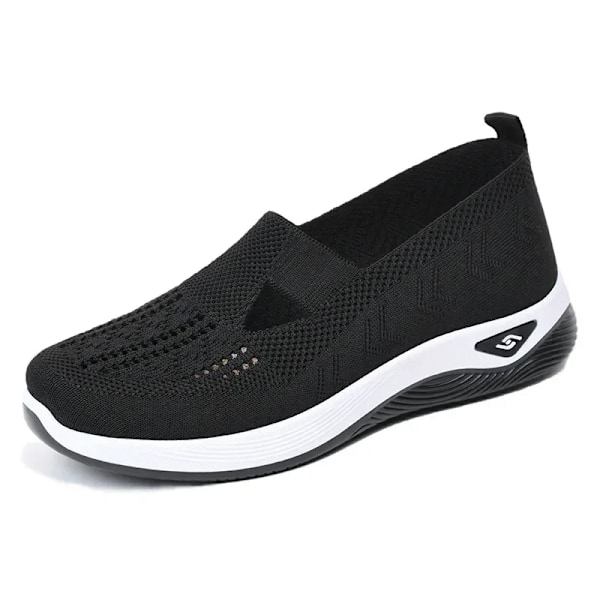 2023 Sommar Ny Komfort Casual Damskor Mode Mjuk Sole Andningsbar Hollow Out Platt Skor För Kvinnor Zapatos De Mujers black 41