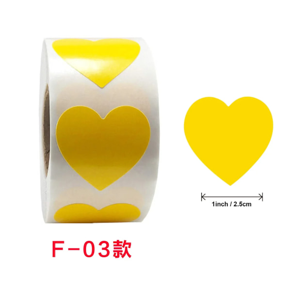 Love Heart Round Shaped packag Sticker Scrapbooking Package Gift Packaging Seal Labels Birthday Party Wedding decoration label 500 PCS style 16