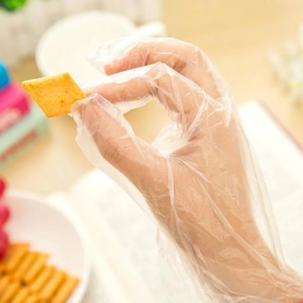 100 ST Engångshandskar Multifunktionella handskar för köksmatlagning Hushållsrengöring Latexfri matförberedande säkra handskar 100pcs
