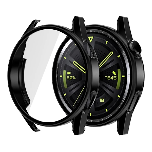 Pc Glasfodral Til Huawei Watch Gt 4 3 Gt 2 E 41 Mm 42 43 46 48Mm Rem Watch Gt3 Pro Watch 3 Skærmbeskytter Stødsikkert Fald Black- Huawei GT2 E