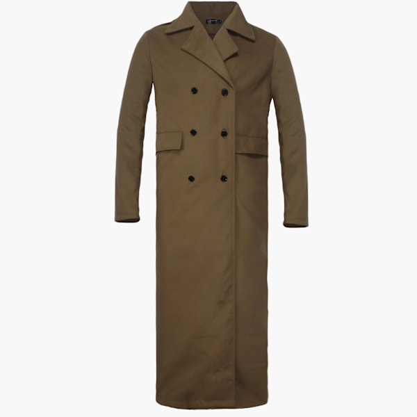 S-2Xl Tungvikt Förtjockade Trench Coat Streetwear Mode X-Long Man Rockar Utomhus Resor Kläder Med Epaulet För Vintern GRAY XXL