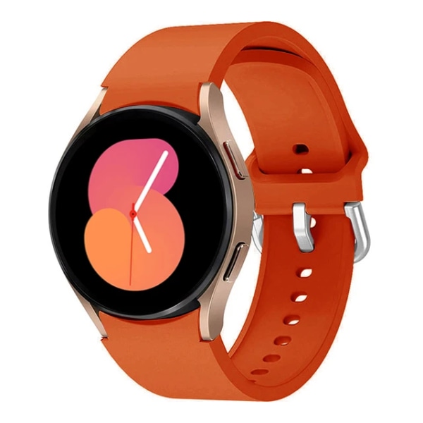 Silikonrem för Samsung Galaxy Watch 6 5 4 44mm 40mm 45mm Watch Ersättningsband för Watch 6 4 Classic 47mm 43mm 46mm Orange Galaxy 5 40mm 44mm