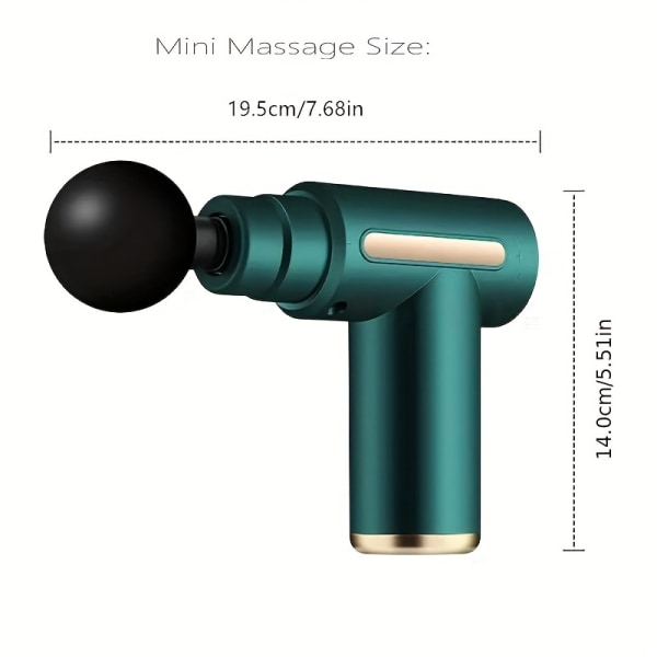 MINI Fascia Gun Creative Pocket Machine för män och kvinnor Bärbar Meridian Massagesalong Elektrisk Hälsoutrustning Mini Fascia Gun Green