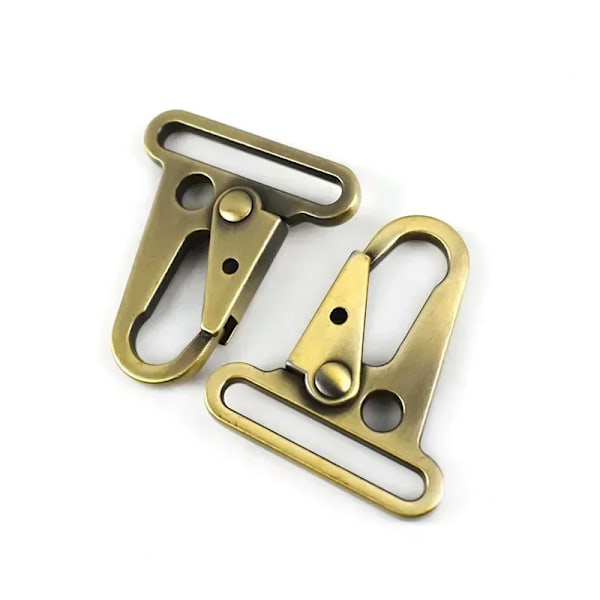 5/10 stk. 25/32/38 mm Metal Spænder Snap Trigger Karabinhage Taske Rem Hundekrave Webbing Klips Spænde DIY Hardware Tilbehør Brass 32mm-5Pcs