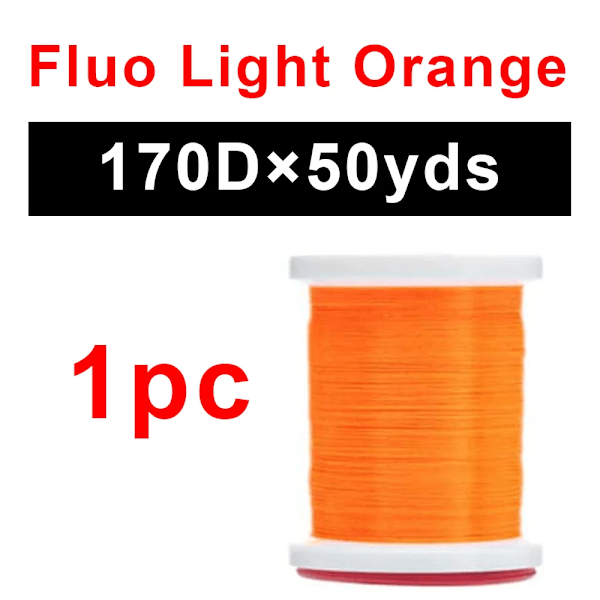 Riverruns UV Fluo Fly Bindingsgarn 150D-290D Fly Bindingsgarn til at binde fluer ørred bas nymfe fly bindingsmateriale Fluo Light Orange