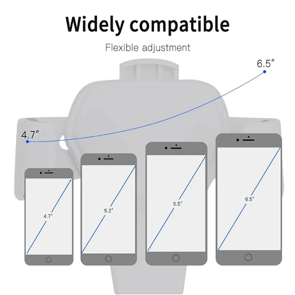 Universal tyngdekraftsbilholder til telefon, luftventilationsklemme, mobiltelefonholder, GPS-holder til Xiaomi, Samsung, LG 2-White