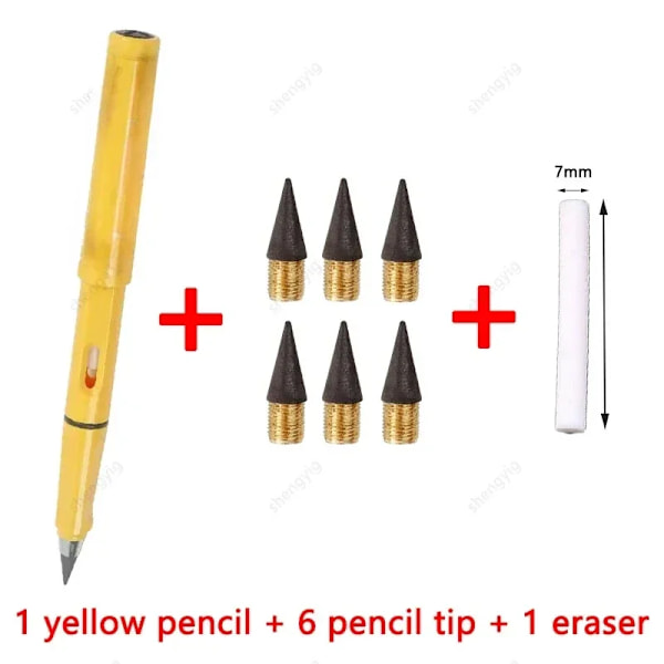 8 Pcs/Set Obegränsad Evig En Penna Ingen Bläck Skriva Magic Brevpapper För Att Skriva Konst Sketch Kawaii Skola Leveranser Gel Penna L