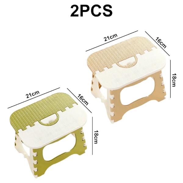 Muovi taittuva pieni uloste kannettava paksuuntunut kotitalous tilaa säästävä ulko kalastus penkki Mazar tuoli kevyt kutistuminen Small 2Pcs