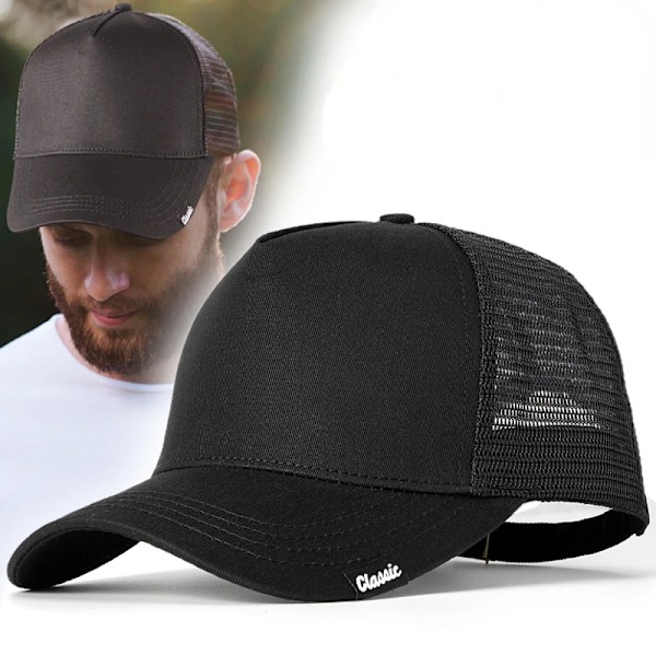 XL High Crown Baseball Cap Oversized Struktureret Dad Hats til Store Hoveder Justerbar Sports Golf Hat Sol Hat  Sommer Mesh Sol Hat black 60-65cm