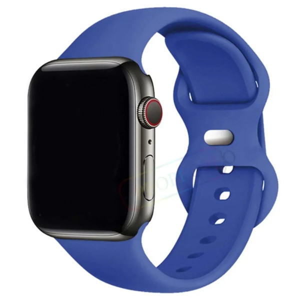 Silikonrem för Apple Watch Band 44mm 40mm 45mm 42-38-41mm original 1:1 armband iwatch series 8 7 se 3 4 5 6 9 ultra 2 49mm 40 Royal blue 49mm-42-44-45mm S-M