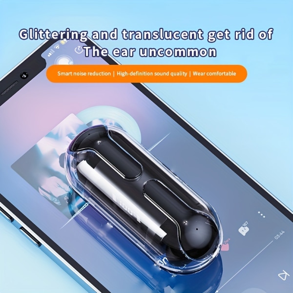 TWS Wireless 5.3 Earbuds In-ear Headset Vattentät Earphone Mini Earpiece Stereo Headset För Xiaomi För Iphone Phone Hörlurar Gaming Earbuds white