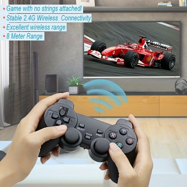 2.4G trådlös Gamepad USB -kontroll för PS3-spel Joypad Joysitck för Android-telefoner & TV & Windows Vista/7/8/10 spelkontroller Black Color