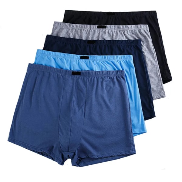 5st/lot Stor storlek Herrtrosor Högt löst löst män Underkläder Boxer 100 Bomull Herr Boxershorts Man Pack Kalsonger För Herr as the photo 6XL fit 100-110kg