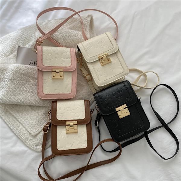 Detta Års Populära Väska 2022 Ny Trendy Väska Kvinnors Avancerade Textur Crossbody Telefon Väska Moderiktig All-Match Liten Kvadratpåse Väskan Black