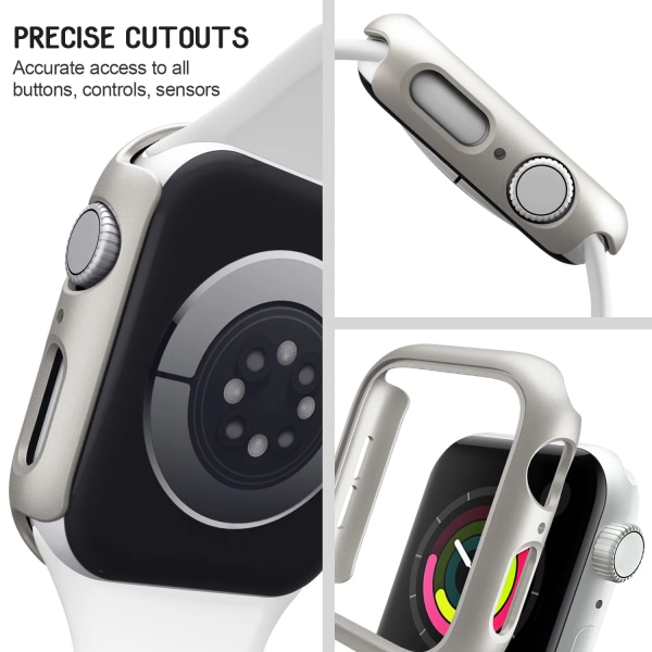 3 st hårt PC- case för Apple Watch 45 mm 41 mm 38 mm 42 mm 40 mm 44 mm Matt Bumper Case Ram för iWatch SE 9 8 7 6 5 4 3 2 3pcs 44MM Series SE 6 5 4