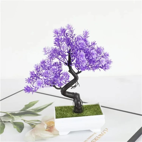 Falsk Bonsai Træ Lille Træ Simulerings Potteplanter Kunstige Planter Bord Pottede Ornamenter til Værelse Have Hjem Dekoration PJ29-08 with pot