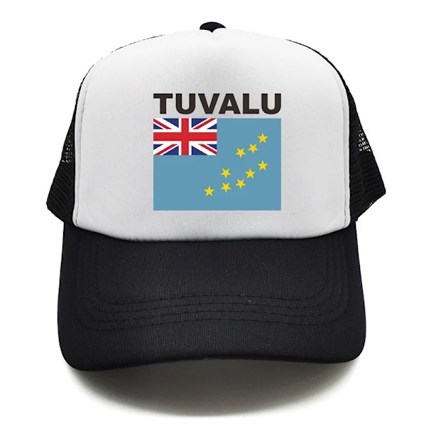 Tuvalu Trucker Cap Sommer Mænd Cool Land Flag Hat Baseball Caps Unisex Udendørs Mesh Net Caps Gold