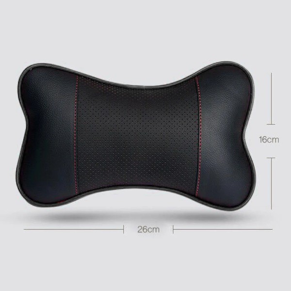 2 stk. Toppkvalitet Ko Hud Bil Nakkestøtter Hovedstøtte Nakkestøtte Support Auto Universal Sæde Blød Åndbar Indretning Dekorere Indhold 2PCS Brown