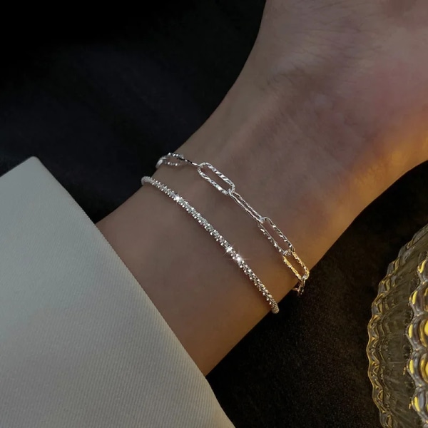 Fashion Silver Color Sparkling Adjustable Bracelets for Women Elegant Gypsophila Fine Bracelet New Wedding Party Jewelry Gifts 4