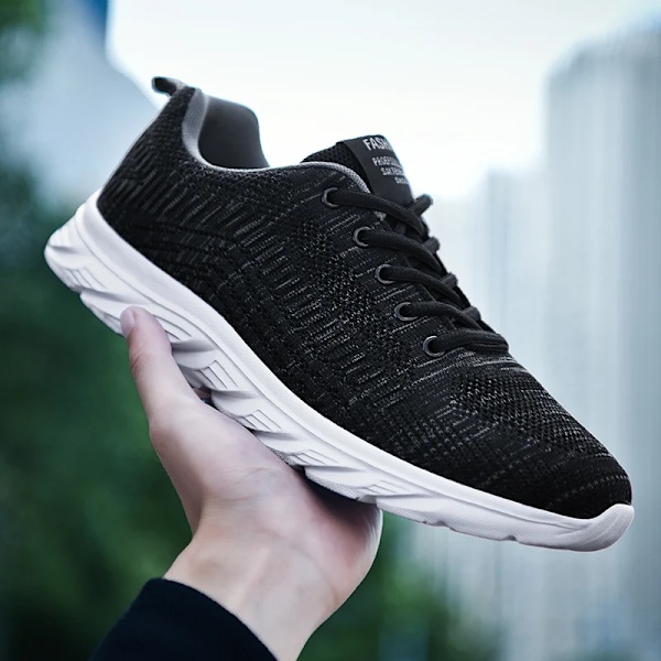 Nye Atletiske Sko Til Mænd Sko Sneakers Sneakers Sneakers Sneakers Åndbar Tennis Gå Fitness Mænd Sko All black 45