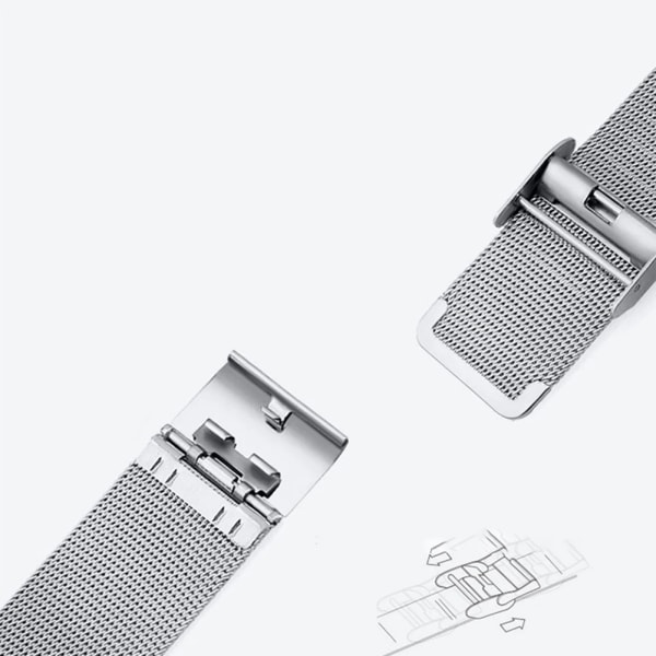 14mm 16mm 18mm 20mm Milanese Magnetic Loop- watch i rostfritt stål för Samsung Galaxy Active2 40/44mm Amazfit Huami black 41