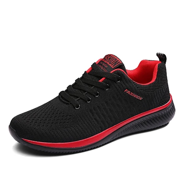 Sportsko Til Mænd Sko Sneakers Sneakers Black Casual Stick Sneakers Åndbare Attlottkör Køre Gå Gym Sko Mænd Black red 41