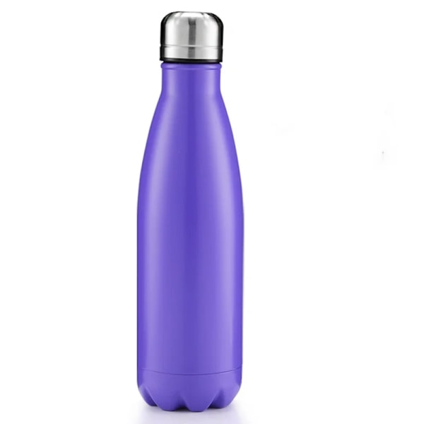 750/500ml Isolerade Termosflaska i Rostfritt Stål med Lock Stor Kapacitet Iskaffe Mugg Bärbar Resa Hem Sommarpresent 500ml-Purple as picture