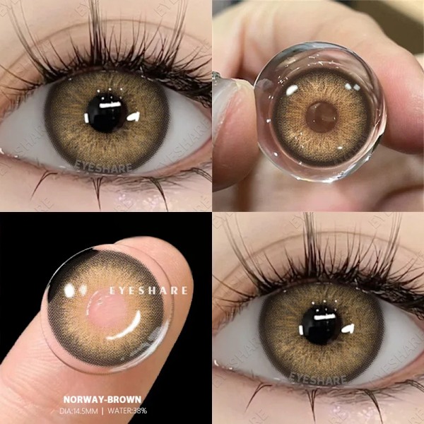 Eyeshare 1Pari/2Kpl Sininen Piilolinssit Silmille Harmaa Linssit Silmien Väri Cosplay Vihreät Oppilaat Linssi Kosmetiikka Piilolinssit Vuosittain NORWAY-BROWN 0