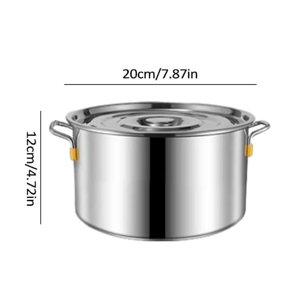 3.5/6.2/10L Gryde til suppe, gryde i rustfrit stål, suppegryde, madlavningsgryde, dampkoger, køkkenudstyr, gryde til stuvning, konservesgryde, saucepotte med låg 3.5L