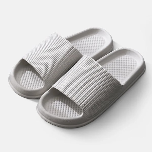 Stora Storlek 47 48 Män Tofflor Ljus Eva Mjukt Vanlig Komfort Casual Skor Hem Badrum Anti-Slip Flip-Flops Summer Beach Sand Sand Al Grey 45-46