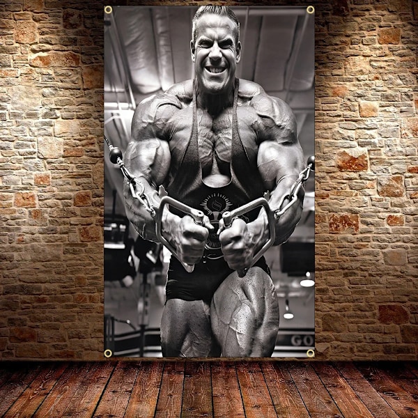 90X150CM 3x5Ft Bodybuilding GYM Flag Trænings Fitness Poster Sport Udendørs Klub Trykning Banner Messing Gennemgang 4 Grommets11 90 x 150cm