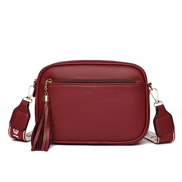 Fransk stil All-Matching Ins Niche taske 2024 sommer kvinders crossbody telefon taske vestlig stil ensfarvet Cross-Border kvast taske Date Red