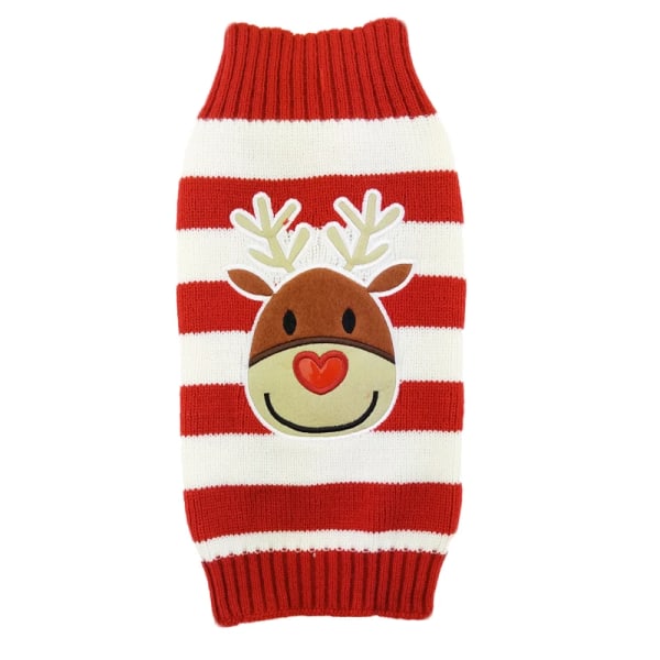 Vinter Hundkläder Jullovströja Chihuahua Teddy Outfit kappa för Liten Medium Stor Hund och Katt Höstvarm Christmas Deer L
