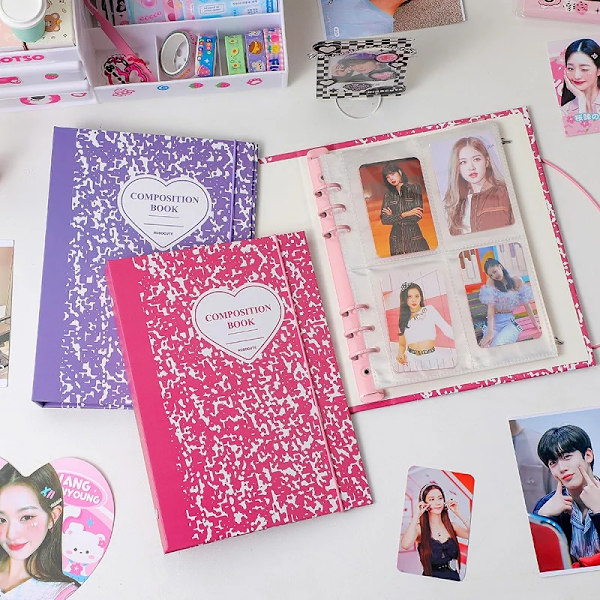 Värikäs valokuva-albumi Kpop Photocard Binder Pp Materiaali Photocard Haltija Idol Kort Keräyskirja Mini Valokuva-albumi Albumi D