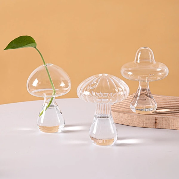 Gennemsigtige Glasvaser til Planteflaske Nordisk Blomstervase Hydroponisk Terrarium Beholder Blomst Bord Pot ваза для цветов Glass Vase S4