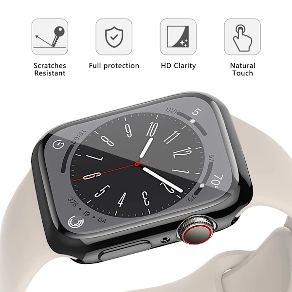 Cover til Apple Watch Etui 44mm 40mm 45mm 41mm 42mm 46mm 38mm skærmbeskytter silikone bumper iWatch serie 3 4 5 6 se 7 8 9 10 sliver 41mm series 7 8 9