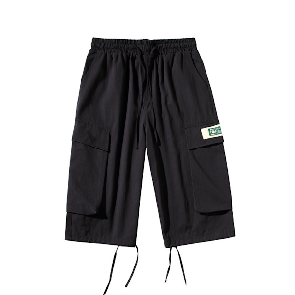 Suorat Cargo Capri -housut Miehet Kesä Ulkona Kuluttaa Muotia Opiskelijat Löysät Casual 7 Pistettä Lyhyet Housut Miehet Hong Kong Style Street. Grey XXL