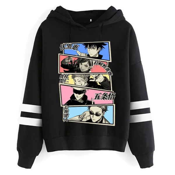 Unisex Jujutsu Kaisen Anime Yuji Itadori Hoodies Herr Harajuku Gojo Satoru Kawaii Manga Grafisk Streetwear Sweatshirts Tröjor 15504 Asian XL