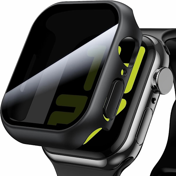 Apple Watch Series 9/8/7/6/5/4/Se:n suojakotelo, näytönsuojalla, 45 mm, 41 mm, 44 mm, 40 mm, 49 mm, karkaistu kalvo, iWatch-lukko Black 40mm series 4 5 6 se