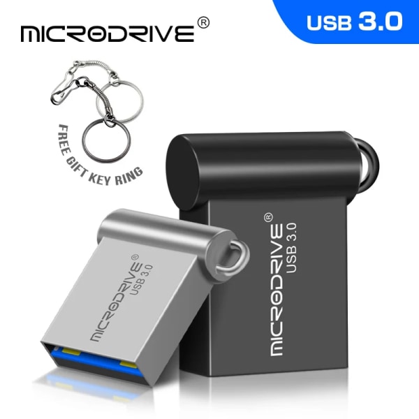 Hettsäljande metall mini Pen Drive 3.0 metall USB Flash Drive 128GB 64GB 32GB höghastighet 16GB 8GB 4GB minne Flash USB3.0 Stick black 512GB