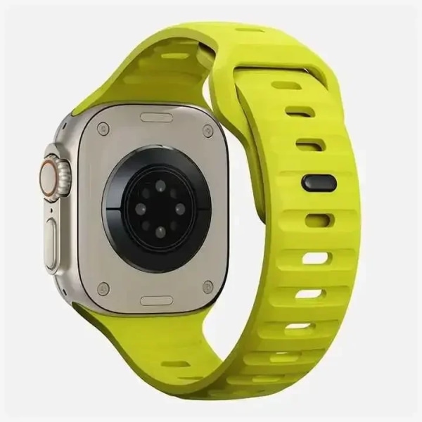Mjuk silikonrem för Apple Watch Band Ultra 2 49mm 44mm 45mm 42mm 41mm 42mm sporturband iwatch Serise 5 6 7 8 9 armband Yellow-BOX16 42mm 44mm 45mm 49mm