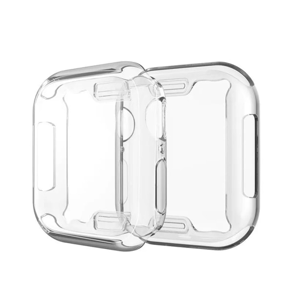 Genomskinligt case för Apple Watch 45 mm 41 mm 44 mm 40 mm skärmskydd cover TPU Bumper iWatch Series 8 7 SE 6 5 4 Tillbehör 2pcs 44mm