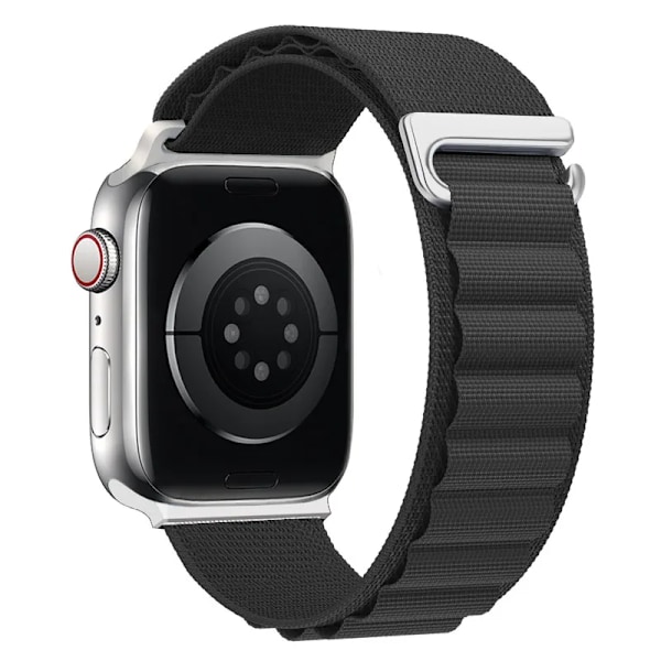 Alpine Loop-armband för Apple Watch Ultra 2, 49 mm, 44 mm, 40 mm, 45 mm, 41 mm, 42 mm, 38 mm, 45 mm, armband correa iWatch serie 9, 8, 7, 6, se black 38mm 40mm 41mm